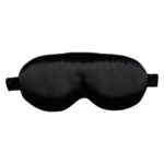Black 3D Contour silk eye mask, front
