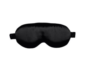 Black 3D Contour silk eye mask, front