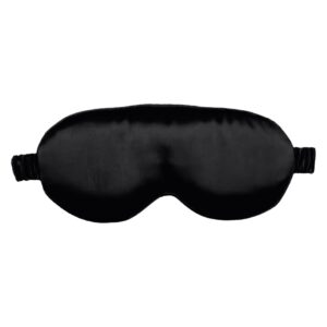 Black 3D Contour silk eye mask, front