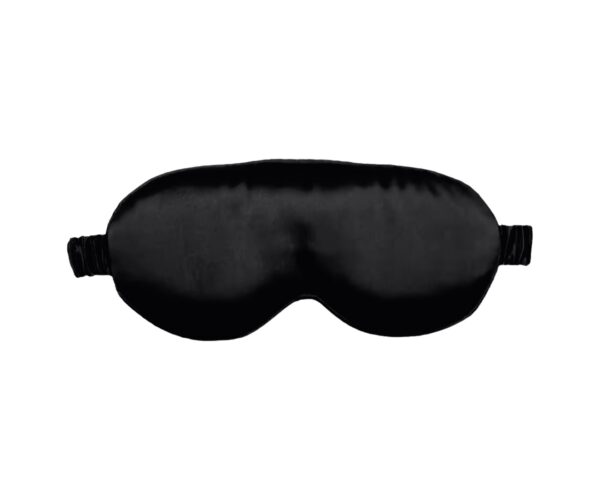 Black 3D Contour silk eye mask, front
