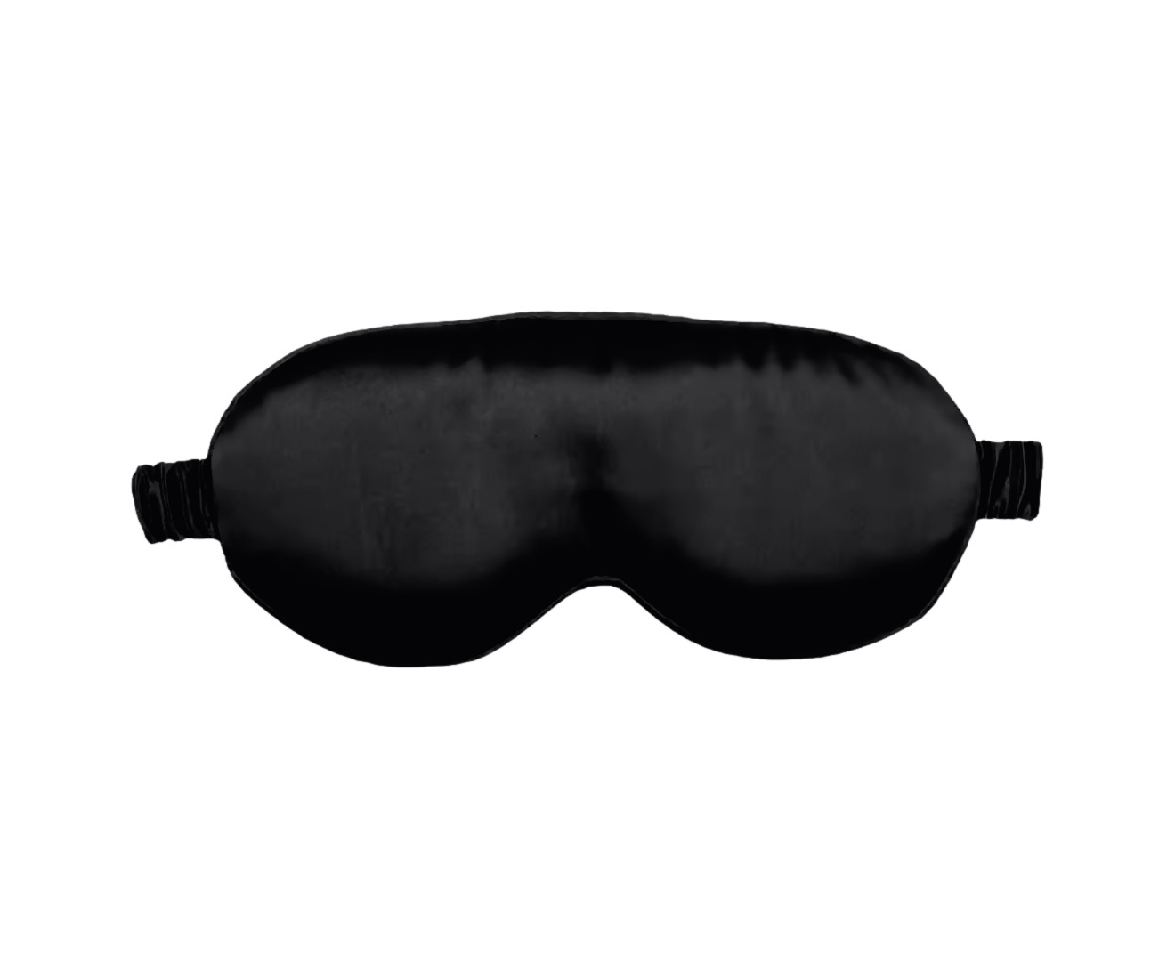Black 3D Contour silk eye mask, front