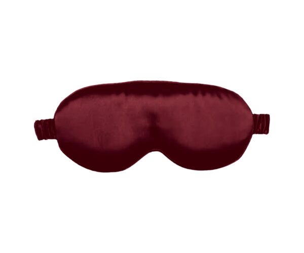 Claret 3D Contour silk eye mask, front