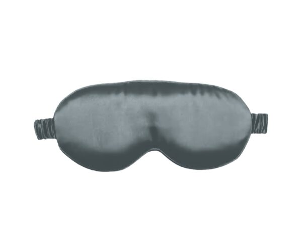 Grey Blue 3D Contour silk eye mask, front