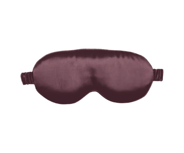 Grey Purple 3D Contour silk eye mask, front