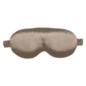 Taupe 3D Contour silk eye mask, front